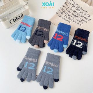 Găng Tay Phong Cách Hàn Quốc Cho Bé Trai Từ 5 Đến 12 Tuổi Dày Dặn Ấm Áp - GT005