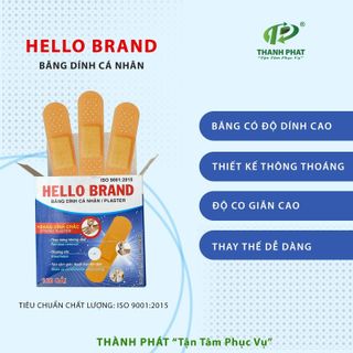 Băng Cá Nhân Hello Brand (100 miếng/hộp) - Y Tế Thành Phát