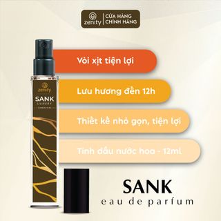 Nước Hoa Zenity Tinh Dầu Hương SANK | Chai Xịt 12ml | Lưu Hương 12h