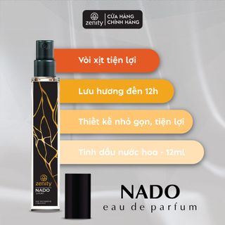 Nước Hoa Zenity Tinh Dầu Hương NADO | Chai Xịt 12ml | Lưu Hương 12h