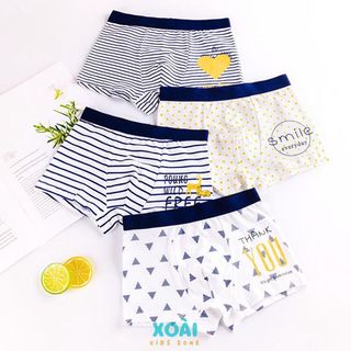 Set 4 Quần Chip Đùi/ Quần Lót Cho Bé Nam Chất Cotton Co Giãn Mềm Mại  Đủ Size Từ 10kg Đến 40kg - QC002