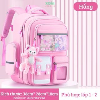 Balo Chống Gù Cho Bé Trai Gái Cao Cấp Từ Lớp 1 Đến Lớp 7 Nhiều Ngăn Rộng Rãi Thoải Mái - BL043