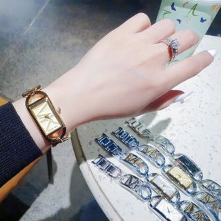 ĐỒNG HỒ NỮ THỜI TRANG M KORS DÂY LẮC MẶT CHỮ NHẬT LOGO HÃNG 1