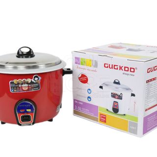 Nồi Cơm Điện GUGKDD GK-1000 - Dung Tích 3L, Nắp Rời, Lòng Nồi Chống Dính Cao Cấp - Đỏ, Trắng