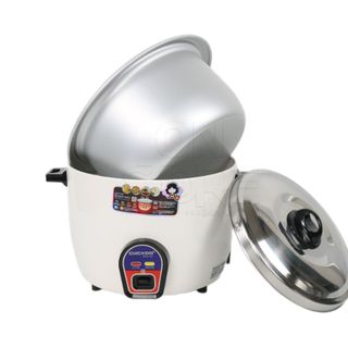 Nồi Cơm Điện GUGKDD GK-1000 - Dung Tích 3L, Nắp Rời, Lòng Nồi Chống Dính Cao Cấp - Đỏ, Trắng