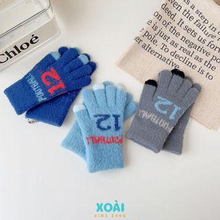 Găng Tay Phong Cách Hàn Quốc Cho Bé Trai Từ 5 Đến 12 Tuổi Dày Dặn Ấm Áp - GT005