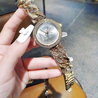 ĐỒNG HỒ NỮ THỜI TRANG M KORS MẶT TRÒN LOGO DÂY XÍCH 1