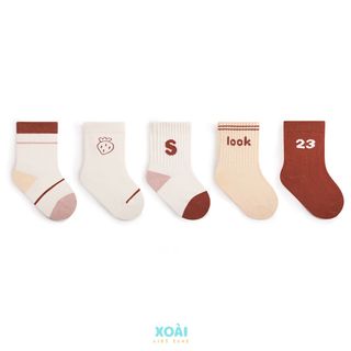 Set 5 Đôi Tất Cao Cổ Nemo Baby Cho Bé Trai Bé Gái 0-5 Tuổi Chất Liệu Cotton Co Giãn 4 Chiều - TA016