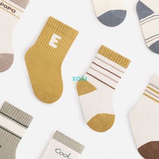 Set 5 Đôi Tất Cao Cổ Nemo Baby Cho Bé Trai Bé Gái 0-5 Tuổi Chất Liệu Cotton Co Giãn 4 Chiều - TA016