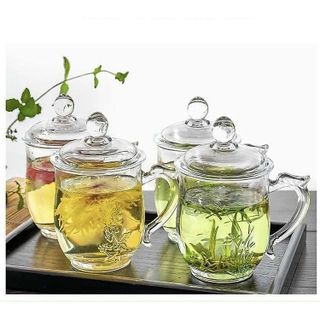 LY THỦY TINH PHA TRÀ CÓ NẮP ĐẬY FULLBOX