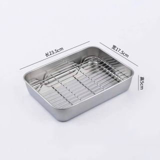 khay chiên vuông Hàng chuẩn inox dày dặn