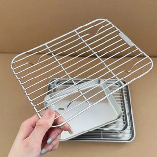 khay chiên vuông Hàng chuẩn inox dày dặn