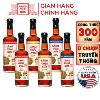 [Tặng 1 nước tương 125ml] THÙNG 6 CHAI - 3 VỊ NƯỚC MẮM NHỈ NHÃN XANH XUẤT KHẨU, NHÃN ĐỎ ĐẬM ĐÀ, NHÃN VÀNG SÁNH ĐẶC 500ML/CHAI THỦY TINH - LÀNG CHÀI XƯA