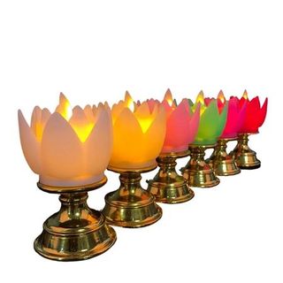 ĐÈN THỜ HOA SEN NỞ DÙNG PIN 14CM