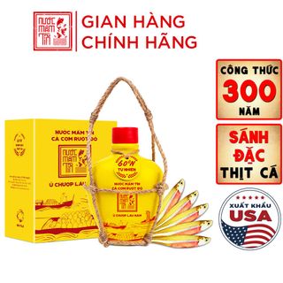 BÌNH GỐM NƯỚC MẮM TĨN CÁ CƠM RUỘT ĐỎ ĐỘ ĐẠM 60N 250ML - NƯỚC MẮM TĨN