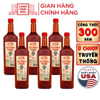 [Tặng 1 nước tương 125ml] THÙNG 6 CHAI NƯỚC CHẤM CÁ CƠM THAN 1L - LÀNG CHÀI XƯA giá sỉ