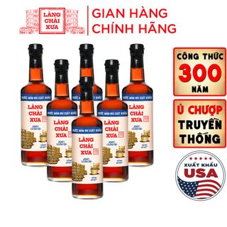 [Tặng 1 nước tương 125ml] COMBO 6 CHAI NƯỚC MẮM NHỈ XUẤT KHẨU NHÃN XANH 500ML - LÀNG CHÀI XƯA giá sỉ