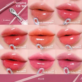 Son Bóng 4U2 Plumping Gloss Đầu Cọ Massage Dưỡng Môi Căng Bóng 3,5g