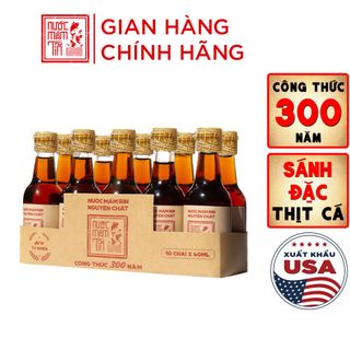 LỐC 10 CHAI NƯỚC MẮM TĨN NHÃN ĐỎ CÁ CƠM THAN MINI ĐỘ ĐẠM 40N 60ML - NƯỚC MẮM TĨN
