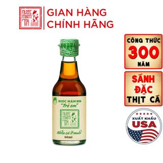 [LỐC 10 CHAI] NƯỚC MẮM TĨN TRẺ EM CHO BÉ ĂN DẶM ĐỘ ĐẠM 42N 60ML - NƯỚC MẮM TĨN