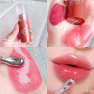 Son Bóng 4U2 Plumping Gloss Đầu Cọ Massage Dưỡng Môi Căng Bóng 3,5g