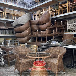 Ghế thúng mây nhựa tròn cao cấp ghế mây tròn dành cho Resort giá rẻ
