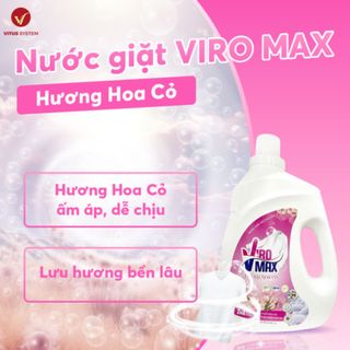 Nước giặt VIRO MAX - Hương Hoa Cỏ - Màu Hồng - 3L