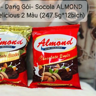 ￼Kẹo socola hạnh nhân Almond united Thái Lan 247,5g ( thùng 12 gói) giá sỉ