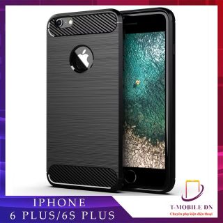 Ốp lưng iPhone 6 Plus / 6s Plus, Ốp dẻo Cacbon phay xước chống sốc chống vân tay cho iPhone 6 Plus 6s Plus