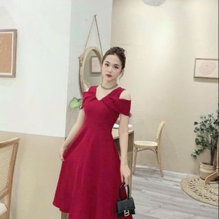 Đầm xòe hở vai sang trọng hàng thiết kế cao cấp Sk68925