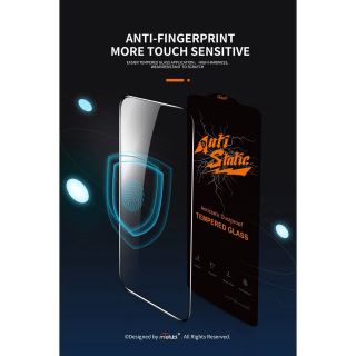 Kính cường lực cho iPhone 16 15 11 X XR XS Max 12 13 14 Pro Max 6 6s 7 8 Plus chống tĩnh điện chống bụi