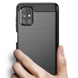Ốp lưng Samsung M51 𝐅𝐑𝐄𝐄 𝐒𝐇𝐈𝐏 Ốp Cacbon phay xước chống sốc chống vân tay cho Samsung M51