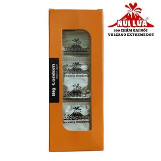 Bao cao su Volcano Extreme Dot hộp 10 cái, với 500 hạt gai nổi nhiều bôi trơn tạo cảm xúc thăng hoa