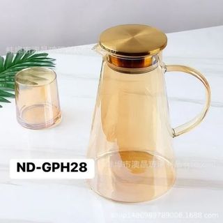 BỘ BÌNH THỦY TINH KÈM 6 LY DELI GPH28 CAO CẤP