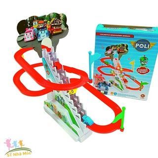 BỘ ĐỒ CHƠI XE ĐUA Ô TÔ POLI CHO BÉ