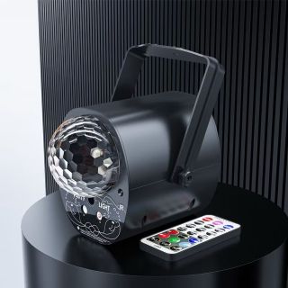 [Phiên Bản PRO 2024] Đèn laser 3in1 có led chớp cảm biến theo nhạc - Đèn laser party light 64 hiệu ứng + led xoay 7 màu