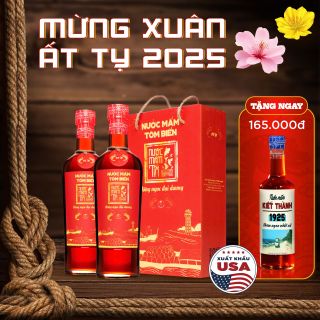 [TẶNG 1 KIẾT THÀNH 500ML] COMBO 2 CHAI NƯỚC MẮM TĨN TÔM BIỂN HỒNG NGỌC ĐẠI DƯƠNG ĐỘ ĐẠM 45N 500ML - NƯỚC MẮM TĨN giá sỉ