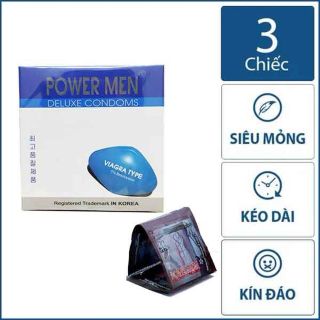 Bao cao su Power men Viagra kéo dài hộp 3 cái