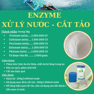 ENZYME XỬ LÝ NƯỚC - CẮT TẢO chuyên dùng trong thủy sản