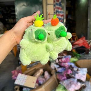 Móc khoá bơ, bóp bóng xanh