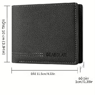 VÍ DA NAM SIÊU MỎNG IN DẬP NỔI 11*10*1cm