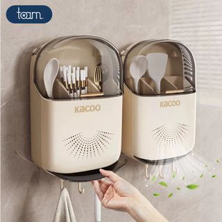 ộp đựng đũa muỗng treo tường  thoáng khí ngăn ẩm mốc,