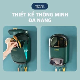 ộp đựng đũa muỗng treo tường  thoáng khí ngăn ẩm mốc,
