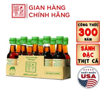 [LỐC 10 CHAI] NƯỚC MẮM TĨN TRẺ EM CHO BÉ ĂN DẶM ĐỘ ĐẠM 42N 60ML - NƯỚC MẮM TĨN