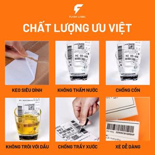 Giấy In Nhiệt Decal A6 - 100x150mm - Tệp 500 Tem In Bill Shopee TMĐT Cuộn A6 A7 Tem Trà Sữa Có Lớp Keo