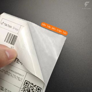 FlashLabel Giấy in nhiệt A7 tệp 500 tờ in đơn TMĐT, tem nhãn vận chuyển, có sẵn lớp keo dính sẵn dùng cho máy in nhiệt