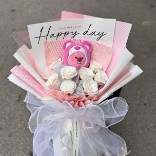 Bó Hoa Hồng Kèm gấu Xinh Xắn