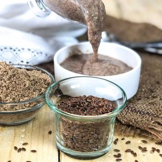 Bột hạt lanh nâu đã rang ăn chay, làm bánh