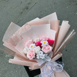 Bó Hoa Hồng Sáp Mix Màu Cực Xinh