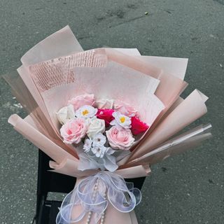 Bó Hoa Hồng Sáp Mix Màu Cực Xinh - M2